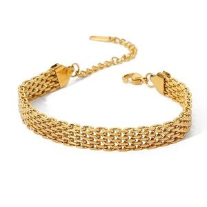 18K Gold Plated Mesh Bracelet